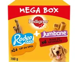Pedigree Hondensnacks - Megabox - 24 x Rodeo en 4 x Jumbone - 780g