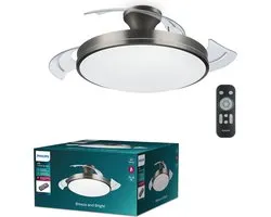 Philips Atlas LED-plafondlamp - met ventilator - nikkel