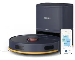 Philips HomeRun 2000-serie Robotstofzuiger Met Dweilfunctie en Automatisch Leegstation - XU2100/15 - 6000 Pa Sterke Zuigkracht - Compact Design
