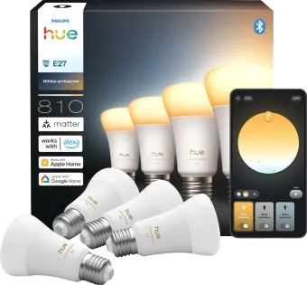 Philips Hue A60 White Ambiance E27 810lm 4-pack