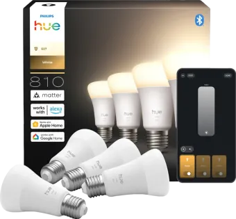 Philips Hue A60 White E27 810lm 4-pack