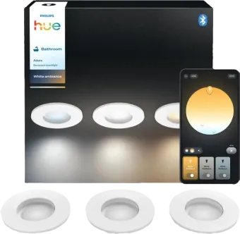 Philips Hue Adore badkamerinbouwspot White Ambiance Wit 3-pack