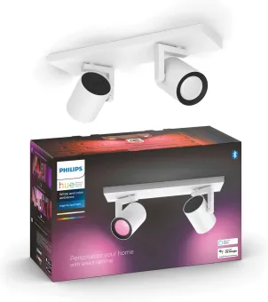 Philips Hue Argenta Opbouwspot White and Color - Wit - 2-spots Philips Hue Argenta Opbouwspot White and Color - Wit - 2-spots