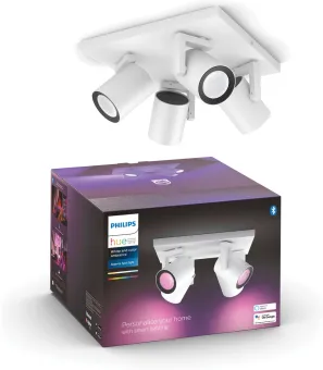 Philips Hue Argenta Opbouwspot White and Color - Wit - 4-spots Philips Hue Argenta Opbouwspot White and Color - Wit - 4-spots