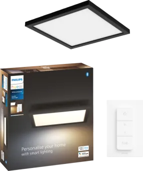 Philips Hue Aurelle paneellamp White Ambiance vierkant zwart