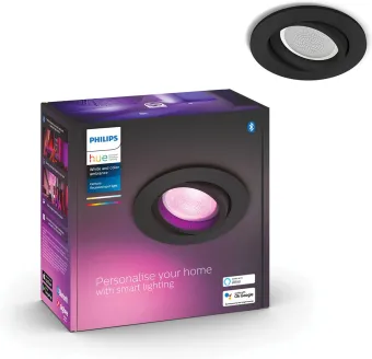 Philips Hue Centura inbouwspot White and Color - rond - Zwart Philips Hue Centura inbouwspot White and Color - rond - Zwart
