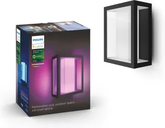 Philips Hue Impress muurlamp White and Color zwart breed Philips Hue Impress muurlamp White and Color zwart breed