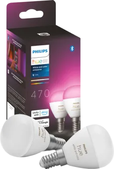 Philips Hue Luster kogellamp White and Color E14 2-pack