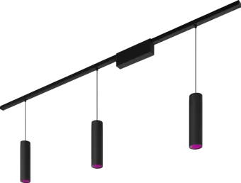Philips Hue Perifo railverlichting plafond - 3 hanglampen - White and Color - Zwart