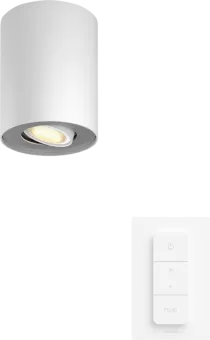 Philips Hue Pillar Opbouwspot White Ambiance - Wit - 1-spots + Dimmer