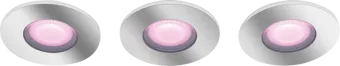Philips Hue Xamento badkamer inbouwspot White and Color - Chroom - Rond 3-pack