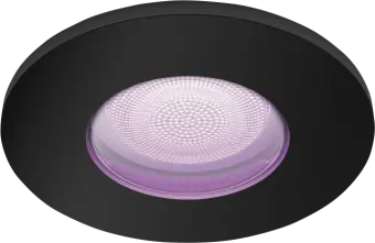 Philips Hue Xamento badkamer inbouwspot White and Color - Zwart - Rond