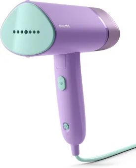 Philips Kledingstomer STH3010/30 - Opvouwbaar en Compacte Handstomer - Snel Warm - Lang Snoer - 1000 Watt - Incl Reistas - Paars Philips Kledingstomer STH3010/30 - Opvouwbaar en Compacte Handstomer - Snel Warm - Lang Snoer - 1000 Watt - Incl Reistas - Paars