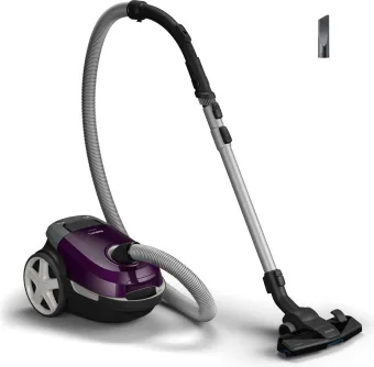 Philips Performer Compact 3000 Series XD3100/06 - Stofzuiger met Zak - Paars - + 2 Extra Mondstukken Philips Performer Compact 3000 Series XD3100/06 - Stofzuiger met Zak - Paars - + 2 Extra Mondstukken