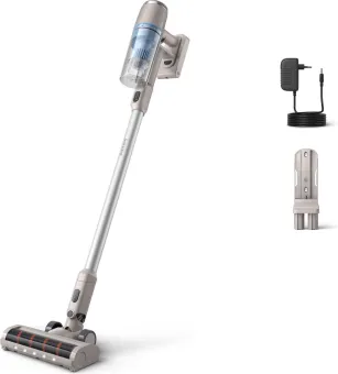 Philips Steelstofzuiger Draadloos XC2011/01 - Zuigmond met LED verlichting - Zonder Zak - Incl Handstofzuigerfunctie - Alle Vloertypen - Lichtgewicht Philips Steelstofzuiger Draadloos XC2011/01 - Zuigmond met LED verlichting - Zonder Zak - Incl Handstofzuigerfunctie - Alle Vloertypen - Lichtgewicht