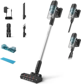 Philips Steelstofzuiger Met Dweilfunctie XC3131/01 - Draadloos - Zuigmond met LED verlichting - Zonder Zak - Handstofzuiger - Alle Vloertypen - Matzwart Philips Steelstofzuiger Met Dweilfunctie XC3131/01 - Draadloos - Zuigmond met LED verlichting - Zonder Zak - Handstofzuiger - Alle Vloertypen - Matzwart