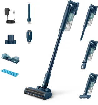 Philips Steelstofzuiger met Dweilfunctie XC5041/01 Aqua - Draadloos en Zonder Zak - Zuigmond met LED Verlichting - Kruimeldief - Batterijduur tot 60 min - Lichtgewicht - Blauw Philips Steelstofzuiger met Dweilfunctie XC5041/01 Aqua - Draadloos en Zonder Zak - Zuigmond met LED Verlichting - Kruimeldief - Batterijduur tot 60 min - Lichtgewicht - Blauw