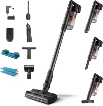 Philips Steelstofzuiger met Dweilfunctie XC7055/01 Aqua - Draadloos en Zonder Zak - Zuigmond met LED Verlichting - Kruimeldief - Batterijduur tot 80 min - Lichtgewicht - Rood Philips Steelstofzuiger met Dweilfunctie XC7055/01 Aqua - Draadloos en Zonder Zak - Zuigmond met LED Verlichting - Kruimeldief - Batterijduur tot 80 min - Lichtgewicht - Rood