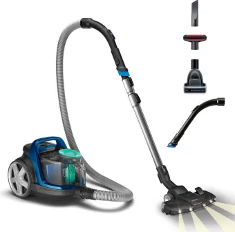 Philips Stofzuiger zonder Zak FC9557/09 - Mondstuk met LED Verlichting - Alle Vloertypen - Sterke Zuigkracht - Met HEPA 13 Allergiefilter - 3 Extra Mondstukken - Blauw Philips Stofzuiger zonder Zak FC9557/09 - Mondstuk met LED Verlichting - Alle Vloertypen - Sterke Zuigkracht - Met HEPA 13 Allergiefilter - 3 Extra Mondstukken - Blauw