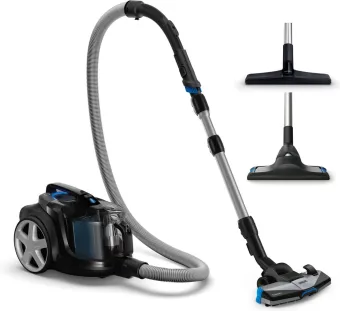 Philips Stofzuiger zonder Zak FC9741/09 - Alle Vloertypen - Sterke Zuigkracht - Met HEPA 13 Allergiefilter - Lang Snoer - Incl 4 Extra Mondstukken - Zwart Philips Stofzuiger zonder Zak FC9741/09 - Alle Vloertypen - Sterke Zuigkracht - Met HEPA 13 Allergiefilter - Lang Snoer - Incl 4 Extra Mondstukken - Zwart