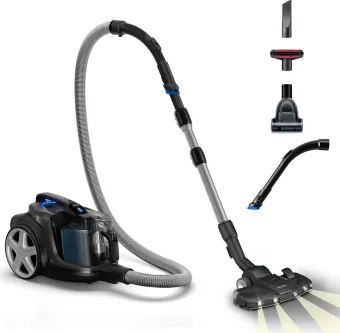 Philips Stofzuiger zonder Zak FC9747/09 - Zuigmond met LED Verlichting - Lang Snoer - Alle Vloertypen - Met HEPA 13 Allergiefilter - Incl 3 Extra Mondstukken - Zwart Philips Stofzuiger zonder Zak FC9747/09 - Zuigmond met LED Verlichting - Lang Snoer - Alle Vloertypen - Met HEPA 13 Allergiefilter - Incl 3 Extra Mondstukken - Zwart
