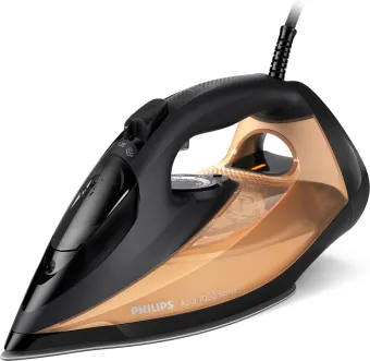 Philips Stoomstrijkijzer DST7040/80 - Zelfreinigend - Verticaal Strijken Mogelijk - Lang Snoer - Druppelstop - Zwart / Goud Philips Stoomstrijkijzer DST7040/80 - Zelfreinigend - Verticaal Strijken Mogelijk - Lang Snoer - Druppelstop - Zwart / Goud