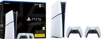 PlayStation 5 Slim Digital Edition + Extra Controller Wit PlayStation 5 Slim Digital Edition + Extra Controller Wit