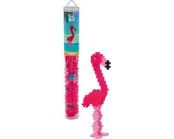 Plus-Plus - Animal Tube - Flamingo - Constructiespeelgoed - Set Met Bouwstenen - 100 Delige Bouwset - Bouwspeelgoed - Vanaf 3 Jaar