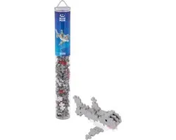 Plus-Plus - Animal Tube - Haai - Constructiespeelgoed - Set Met Bouwstenen - 100 Delige Bouwset - Bouwspeelgoed - Vanaf 3 Jaar