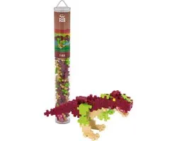 Plus-Plus - Animal Tube - T-Rex - Constructiespeelgoed - Set Met Bouwstenen - 100 Delige Bouwset - Bouwspeelgoed - Vanaf 3 Jaar
