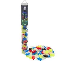 Plus-Plus - Glow Mix Tube - Constructiespeelgoed - Set Met Bouwstenen - 100 Delige Bouwset - Bouwspeelgoed - Vanaf 3 Jaar