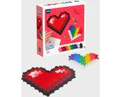 Plus-Plus Puzzle by Number hart 250 delige bouwset - 3911 - Bouwspeelgoed - Constructiespeelgoed - Set met bouwstenen - Vanaf 5 jaar