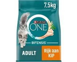 Purina ONE Adult - Kattenvoer Droogvoer - Kip & Volkoren Granen - 7,5 kg