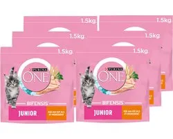 Purina ONE Junior - Kattenvoer Droogvoer - Kip & Volkoren Granen - 6 x 1.5 kg