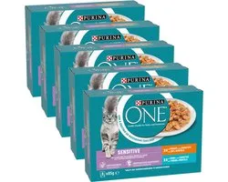 Purina ONE Sensitive - Kattenvoer Natvoer - Kip & Tonijn - 40 x 85 g