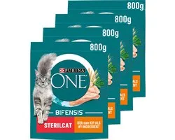 Purina ONE Sterilcat - Kattenvoer Droogvoer - Kip - 4 x 800 g