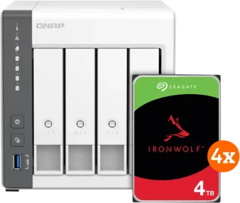 QNAP TS-433-4G + Seagate Ironwolf 16TB (4x4TB)