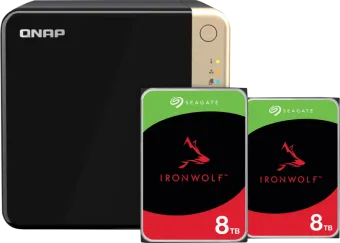 QNAP TS-464-8G + Seagate Ironwolf 16TB (2x8TB)