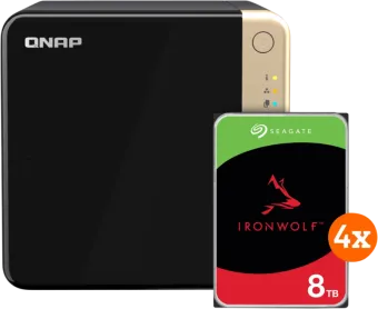 QNAP TS-464-8G + Seagate Ironwolf 32TB (4x8TB)