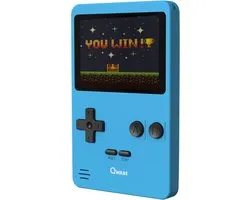Qware - Retro Gamer - Retro Spelcomputer - Retro Console - Mini Spelcomputer - 2.8 inch - 8-Bit - 240 Games - Klassiek - Nostalgie - Spelletjes - Blauw