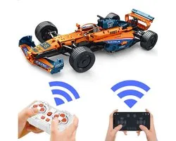 Reobrix Technic Formule 1 rc auto oranje | City speed champions radiografisch bestuurbare modelbouw | Creator classic motor autos's bouwpakket | Compatibel met lego mould king sluban of mega | Technische speelgoed ideas expert volwassenen | 928 bloks