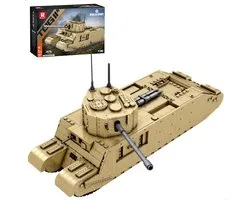 Reobrix - WW2 Icons TOG II Army Tank | City leger modelbouw bouwpakketten | Classic creator autos’s | Compatibel met lego mould king sluban of mega bloks | Technische ideas speelgoed voor kinderen & volwassenen | 1427 bouwstenen vaderdag cadeau