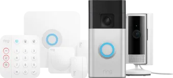 Ring Alarmsysteem + Indoor Cam + Battery Video Doorbell Nikkel