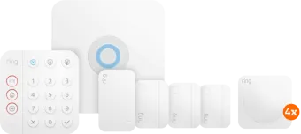 Ring Alarmsysteem met 3 magneetcontacten en 4 bewegingssensoren