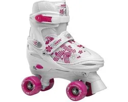 Roces - Quaddy 3.0 - Rolschaatsen - Kinderen - Wit - Roze - 26-29