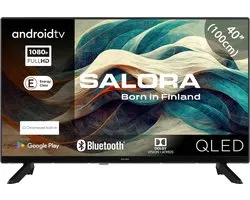 Salora 40QLED320 tv 101,6 cm (40") Full HD Smart TV Wifi Zwart 220 cd/m2