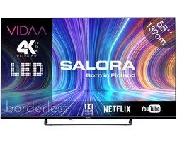 Salora 55UV210 tv 139,7 cm (55") 4K Ultra HD Smart TV Wifi Zwart 250 cd/m²