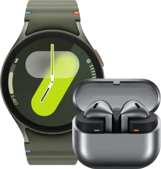 Samsung Galaxy Watch 7 Groen 44mm + Galaxy Buds3 Zwart