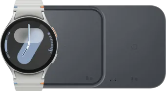 Samsung Galaxy Watch 7 Zilver 44mm + Duo Draadloze Oplader