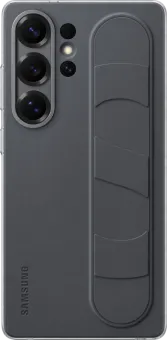 Samsung S25 Ultra Standing Grip Back Cover Zwart